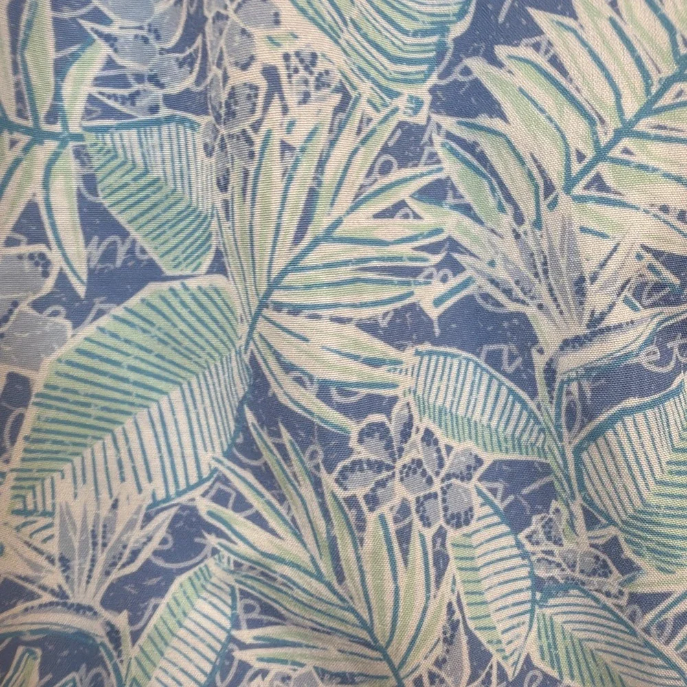 Peter Millar Men's 2XLT  Seaside Swim Trunks Monstera Magic Blue